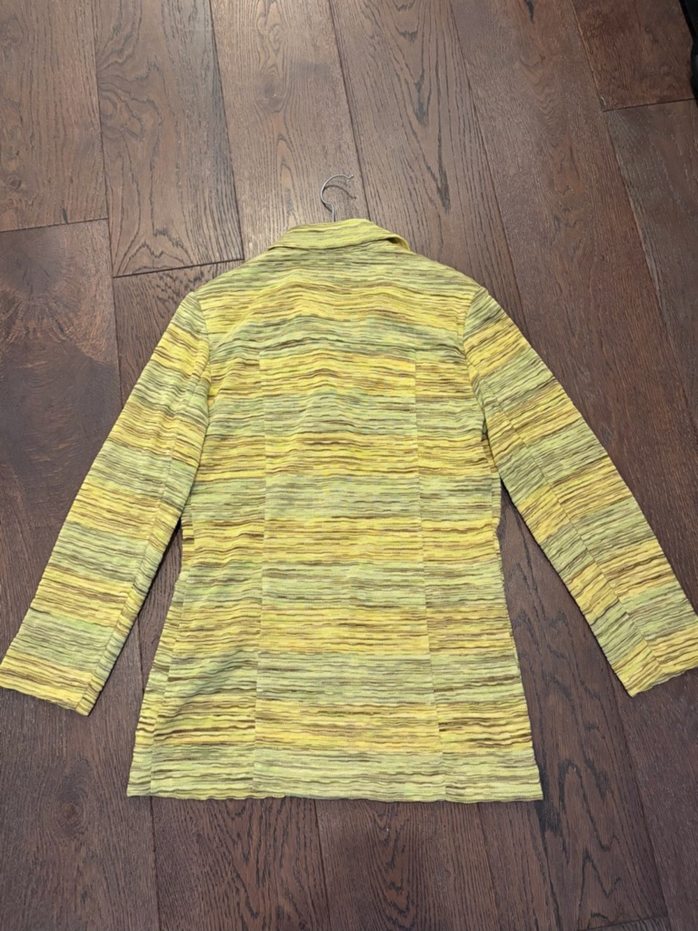 Missoni Multicolored Green-Yellow Space-Dye Knit Blazer - Picture 7 of 7